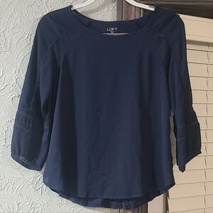 LOFT Women's Deep Navy Blue Blouse